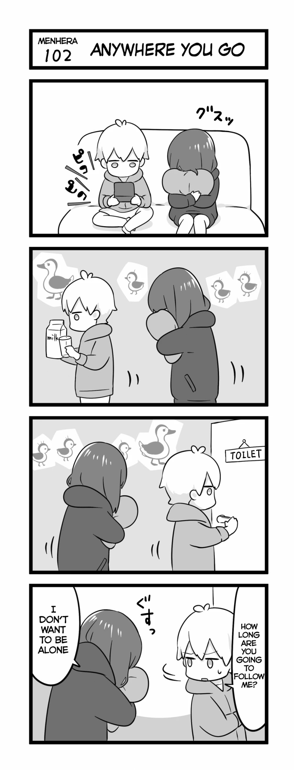 Menhera Shoujo Kurumi-chan Chapter 102 page 1 - Chapter 102: Anywhere you go