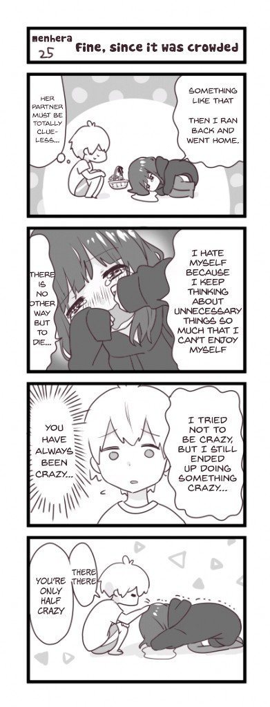 Menhera Shoujo Kurumi-chan Chapter 25 page 1 - Chapter 25: Fine, since it was crowded