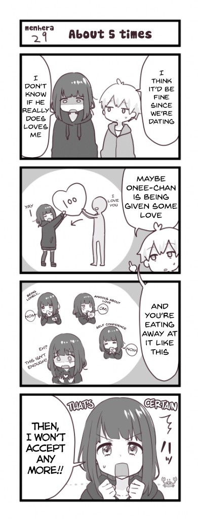 Menhera Shoujo Kurumi-chan Chapter 29 page 1 - Chapter 29: About 5 times