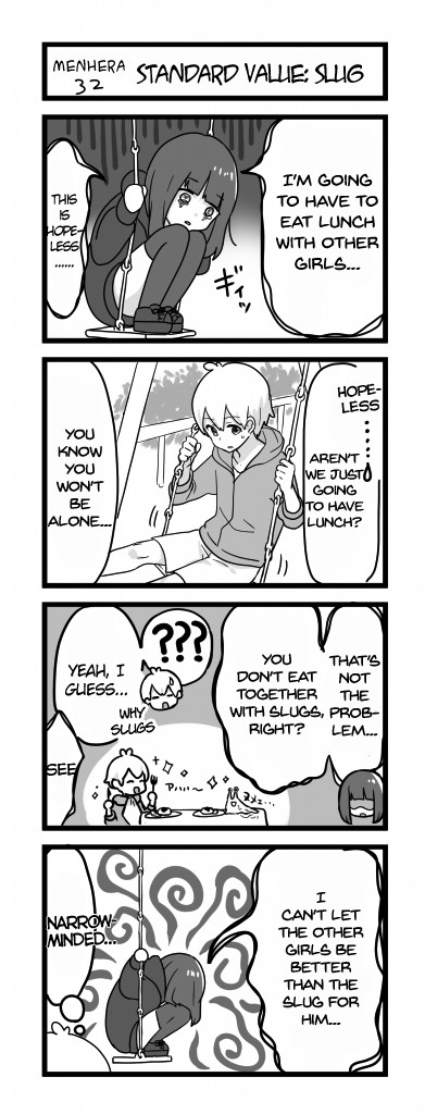 Menhera Shoujo Kurumi-chan Chapter 32 page 1 - Chapter 32: Standard value: Slug