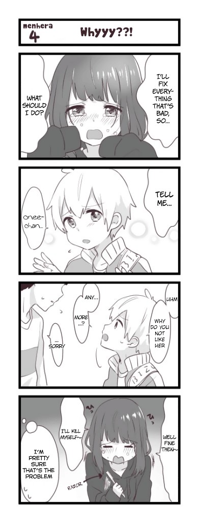 Menhera Shoujo Kurumi-chan Chapter 4 page 1 - Chapter 4: Whyyy??!