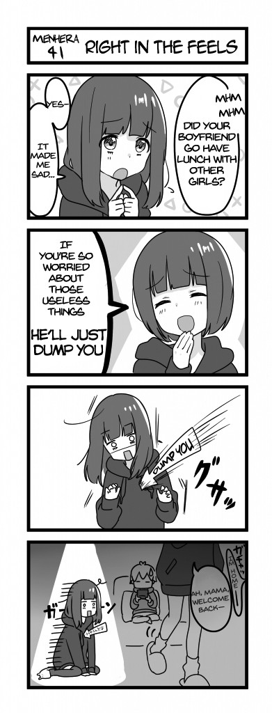 Menhera Shoujo Kurumi-chan Chapter 41 page 1 - Chapter 41: Right in the feels