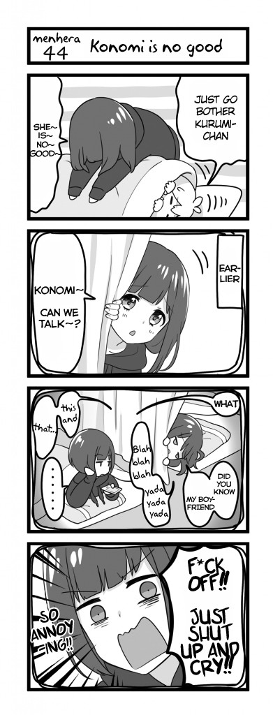 Menhera Shoujo Kurumi-chan Chapter 44 page 1 - Chapter 44: Konomi is no good