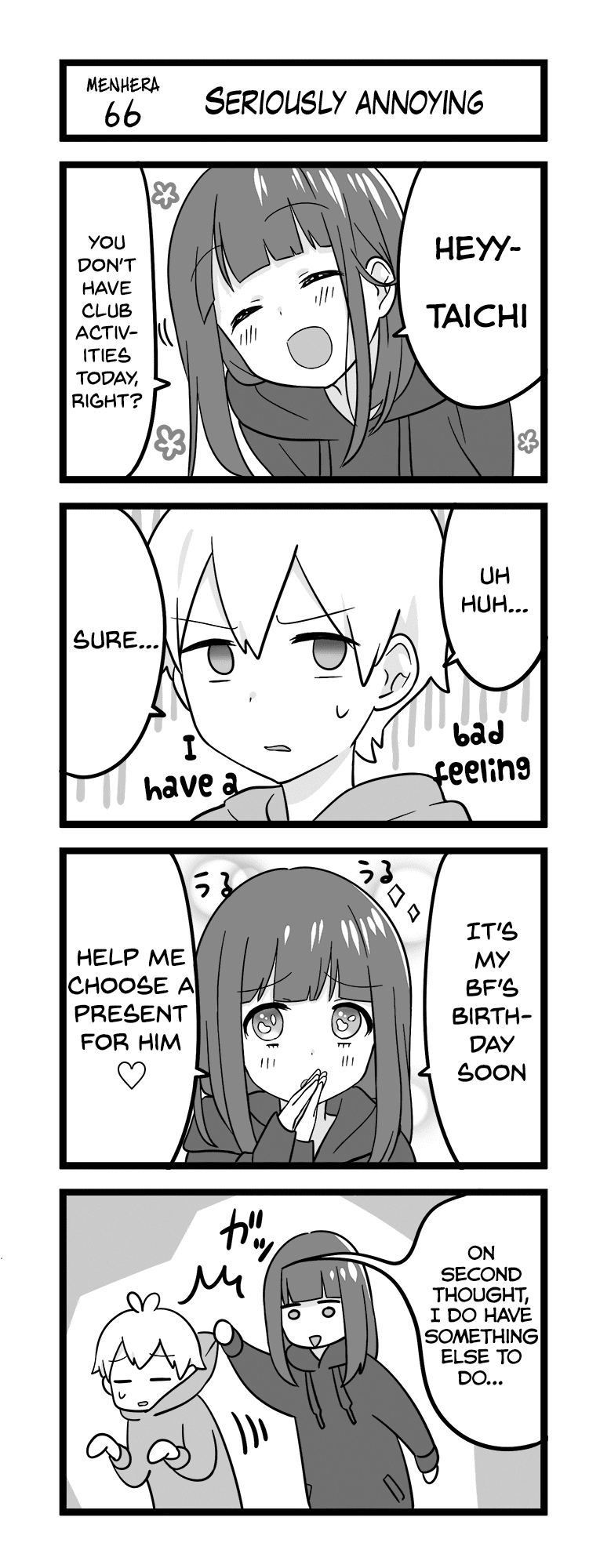Menhera Shoujo Kurumi-chan Chapter 66 page 1 - Chapter 66: Seriously annoying