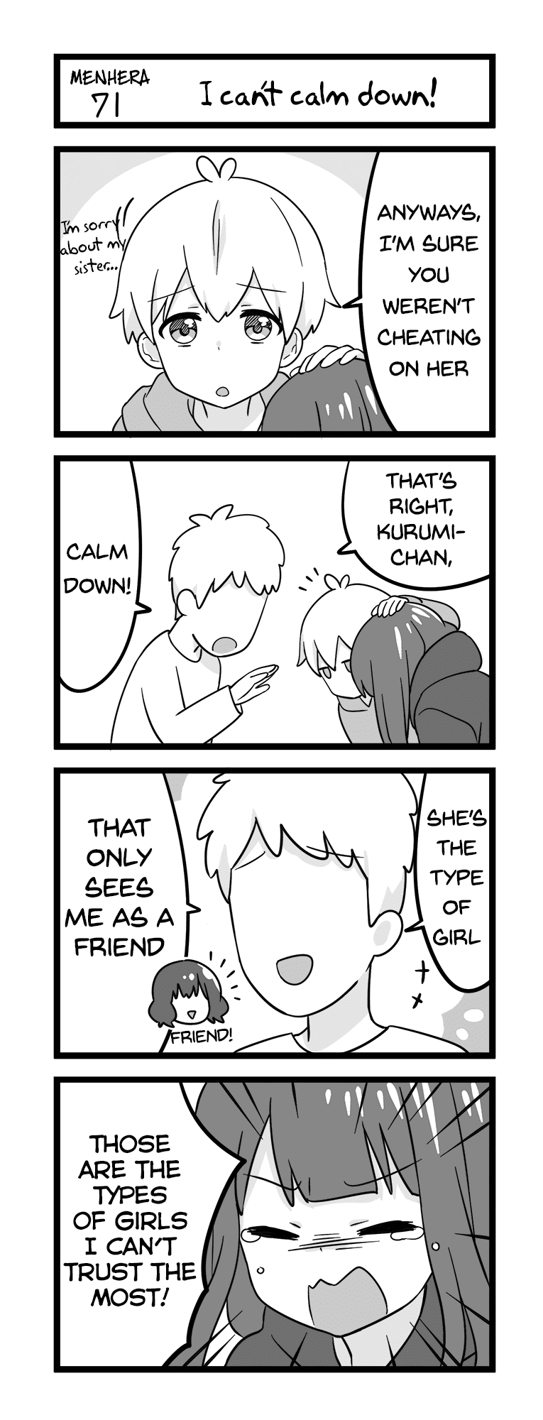 Menhera Shoujo Kurumi-chan Chapter 71 page 1 - Chapter 71: I can't calm down!