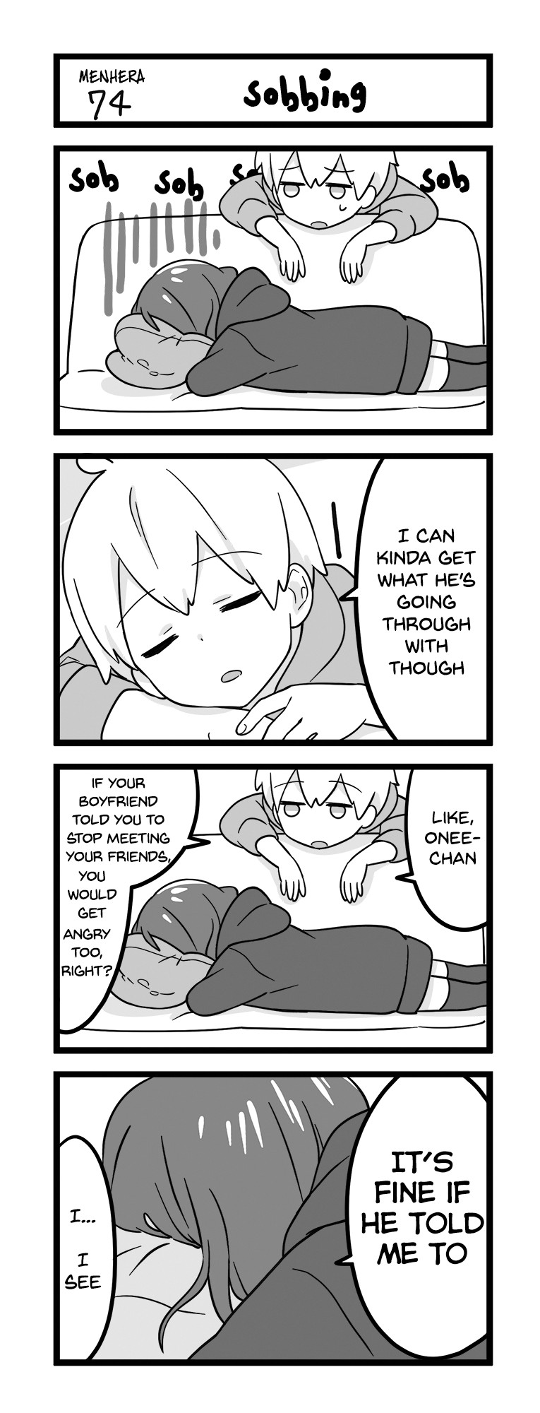 Menhera Shoujo Kurumi-chan Chapter 74 page 1 - Chapter 74: Sobbing