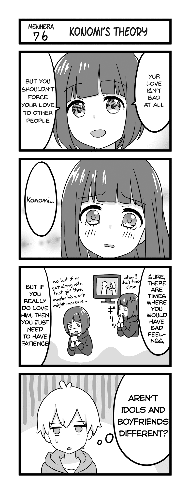Menhera Shoujo Kurumi-chan Chapter 76 page 1 - Chapter 76: Konomi's theory