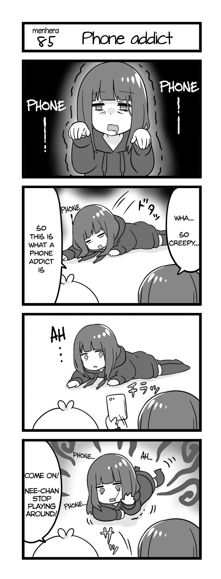 Menhera Shoujo Kurumi-chan Chapter 85 page 1 - Chapter 85: Phone addict