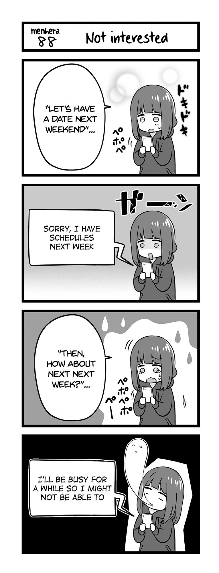 Menhera Shoujo Kurumi-chan Chapter 88 page 1 - Chapter 88: Not interested