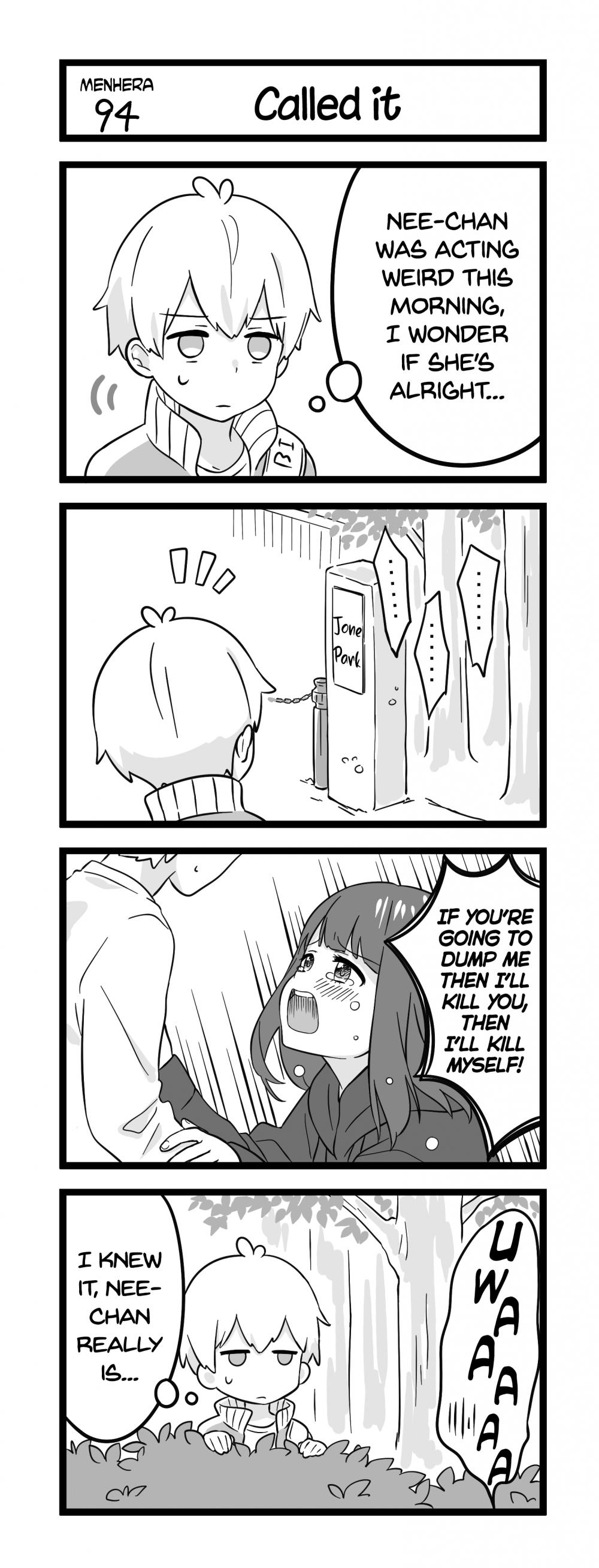 Menhera Shoujo Kurumi-chan Chapter 94 page 1 - Chapter 94: Called it
