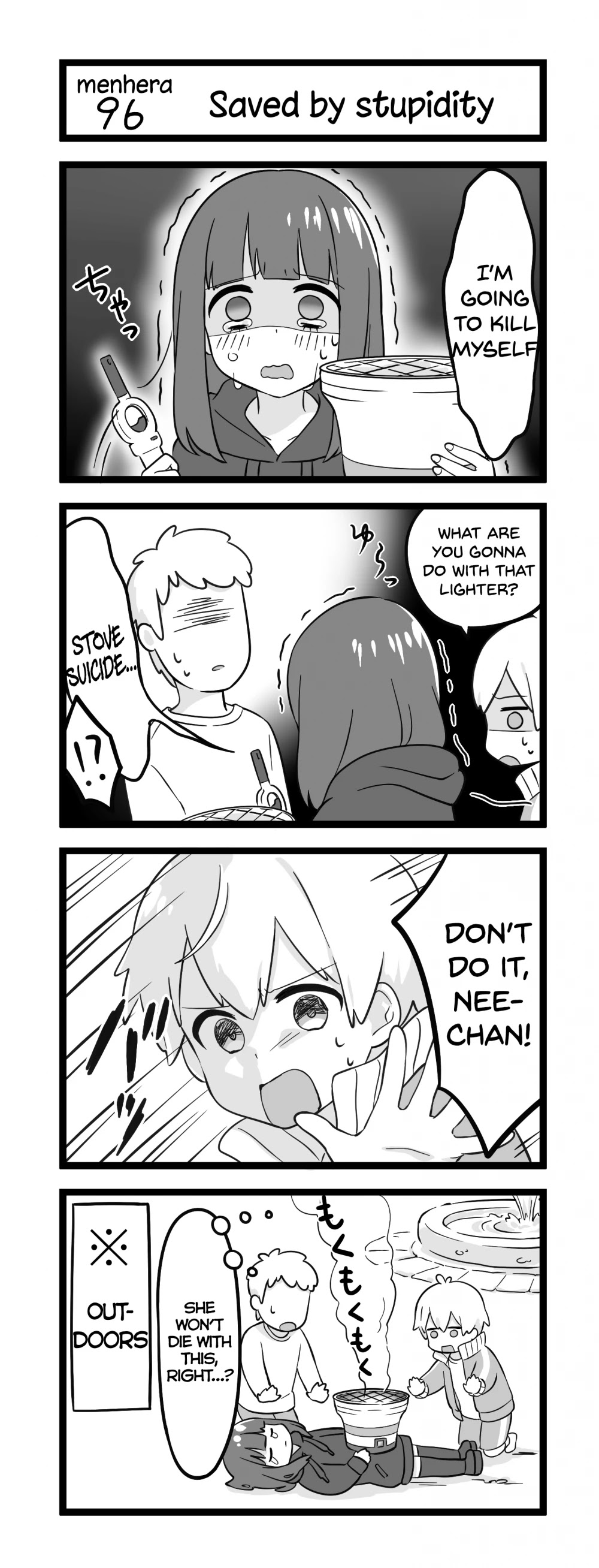 Menhera Shoujo Kurumi-chan Chapter 96 page 1 - Chapter 96: Saved by stupidity