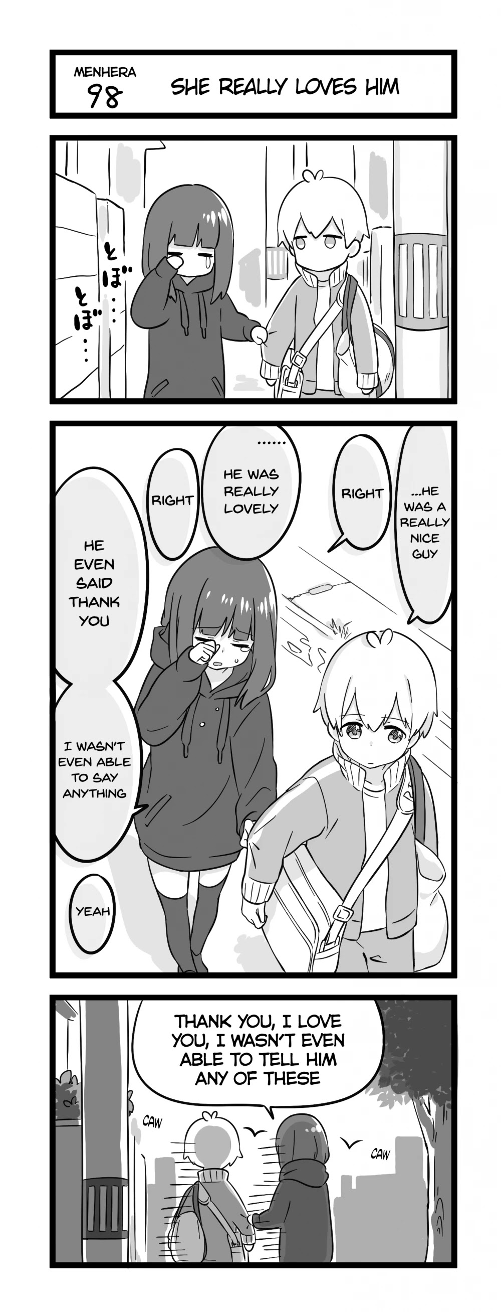 Menhera Shoujo Kurumi-chan Chapter 98 page 1 - Chapter 98: She really loves him