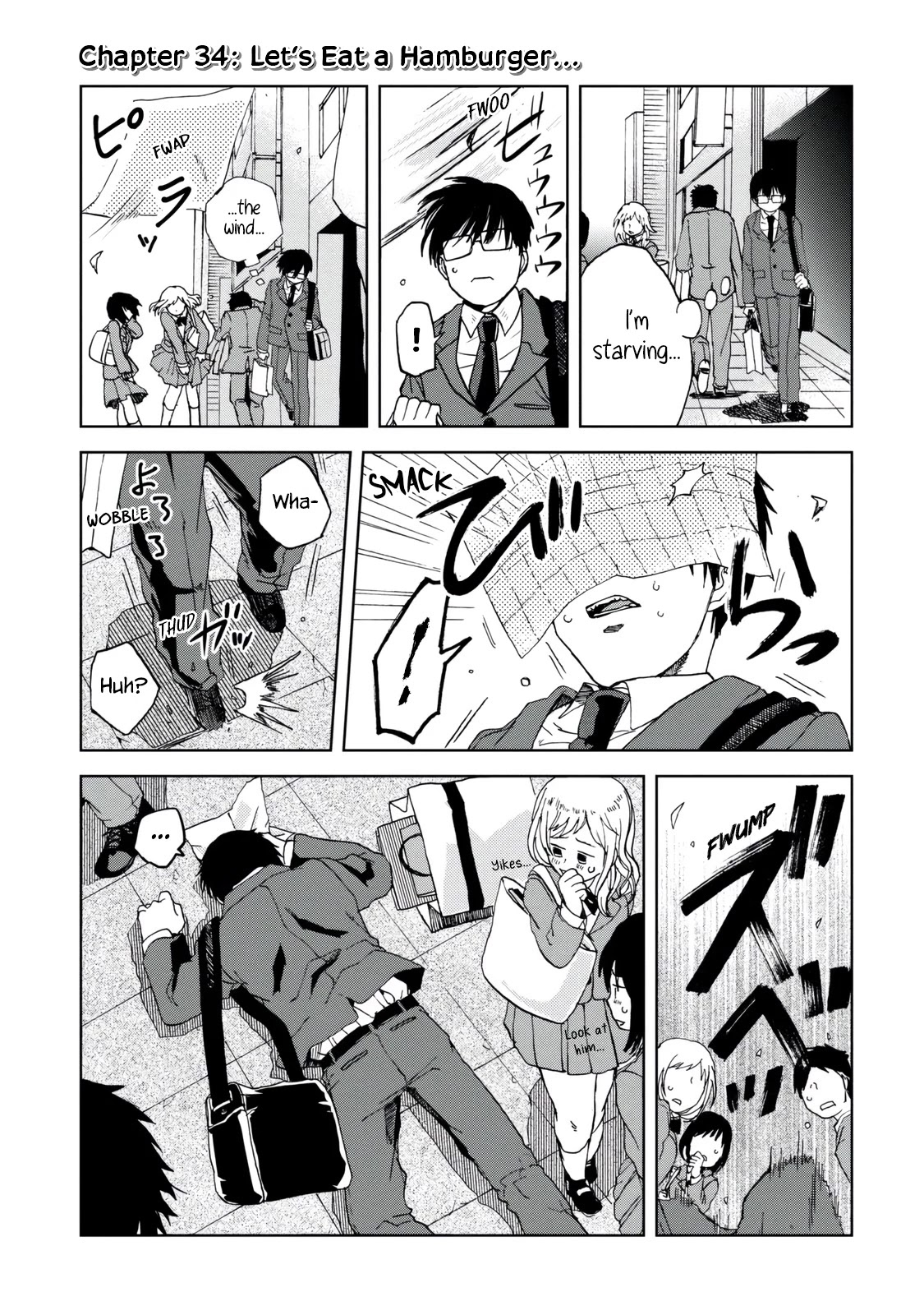 Meshinuma Chapter 34 page 1 - Chapter 34: Let's Eat a Hamburger...