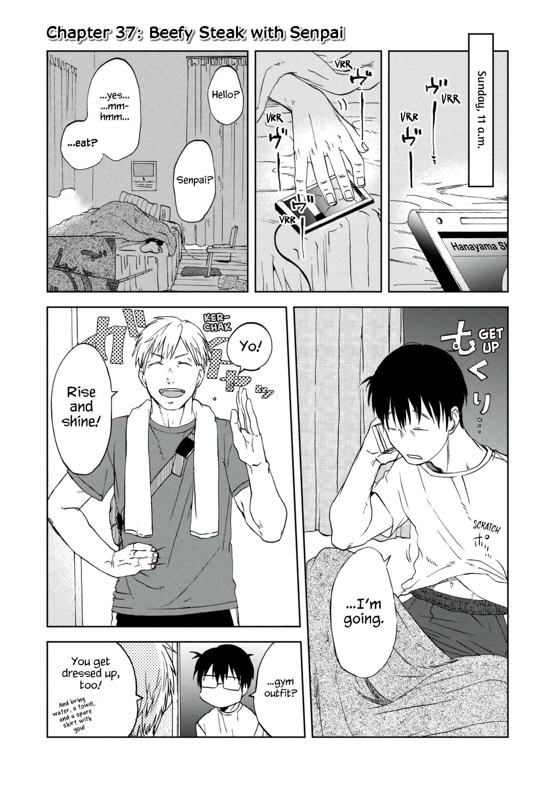 Meshinuma Chapter 37 page 1 - Chapter 37: Beefy Steak with Senpai
