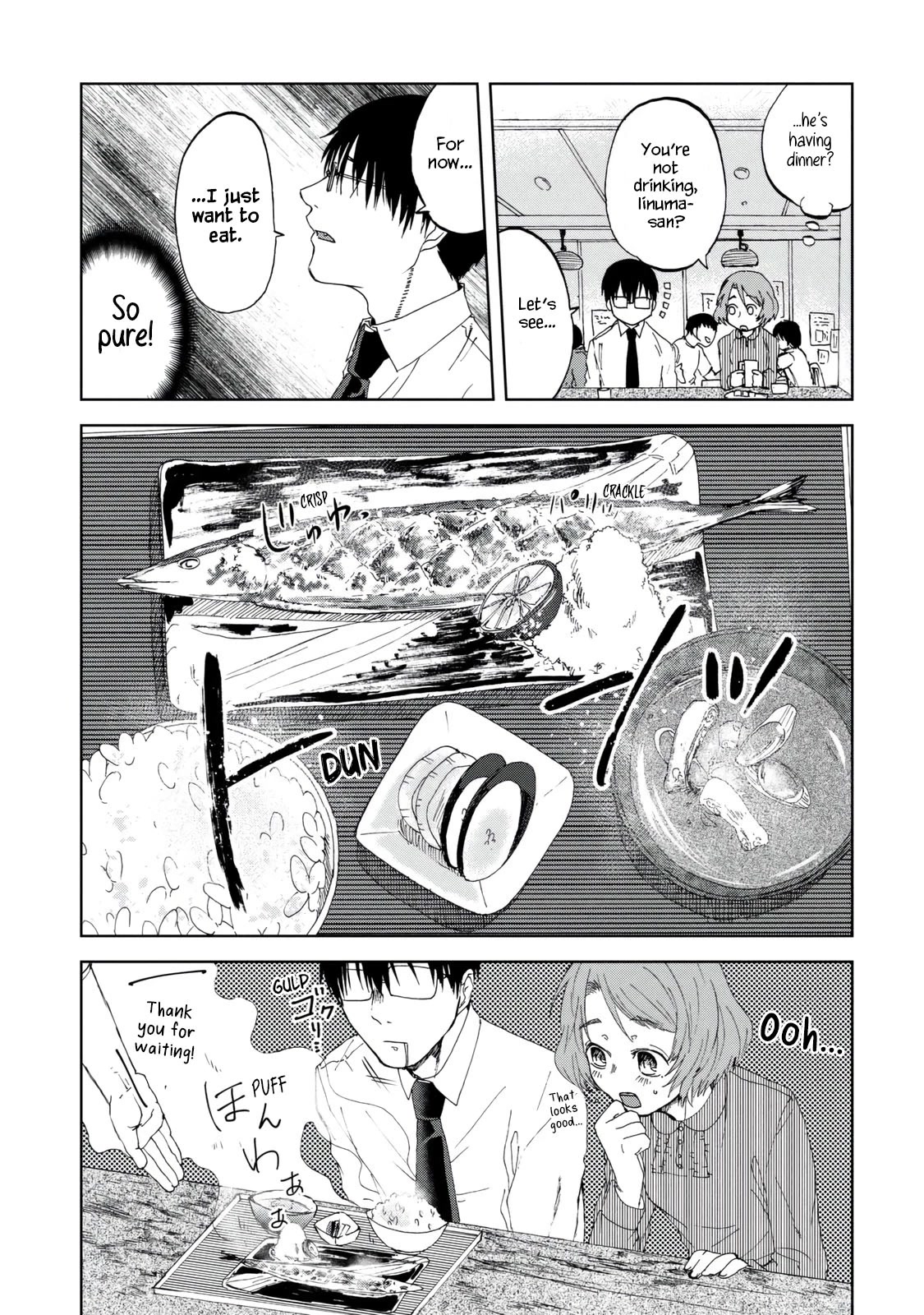 Meshinuma Chapter 39 page 5 - Chapter 39: Salt-Grilled Pacific Saury and Melancholy