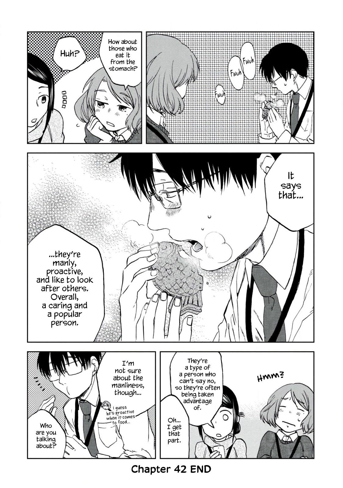 Meshinuma Chapter 42 page 8 - Chapter 42: Taiyaki and Exciting Personality Test