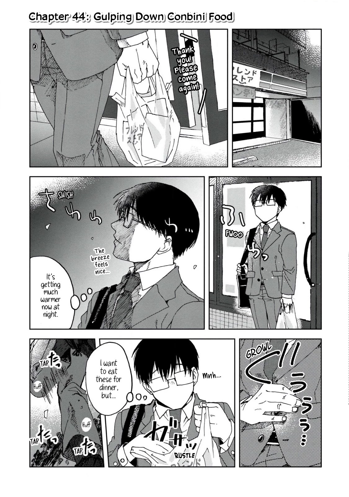 Meshinuma Chapter 44 page 1 - Chapter 44: Gulping Down Conbini Food