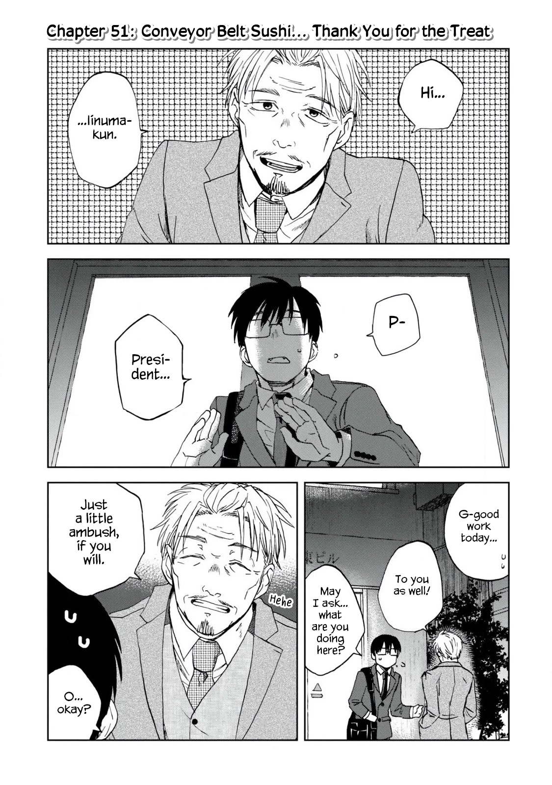 Meshinuma Chapter 51 page 1 - Chapter 51: Conveyor Belt Sushi... Thank You for the Treat