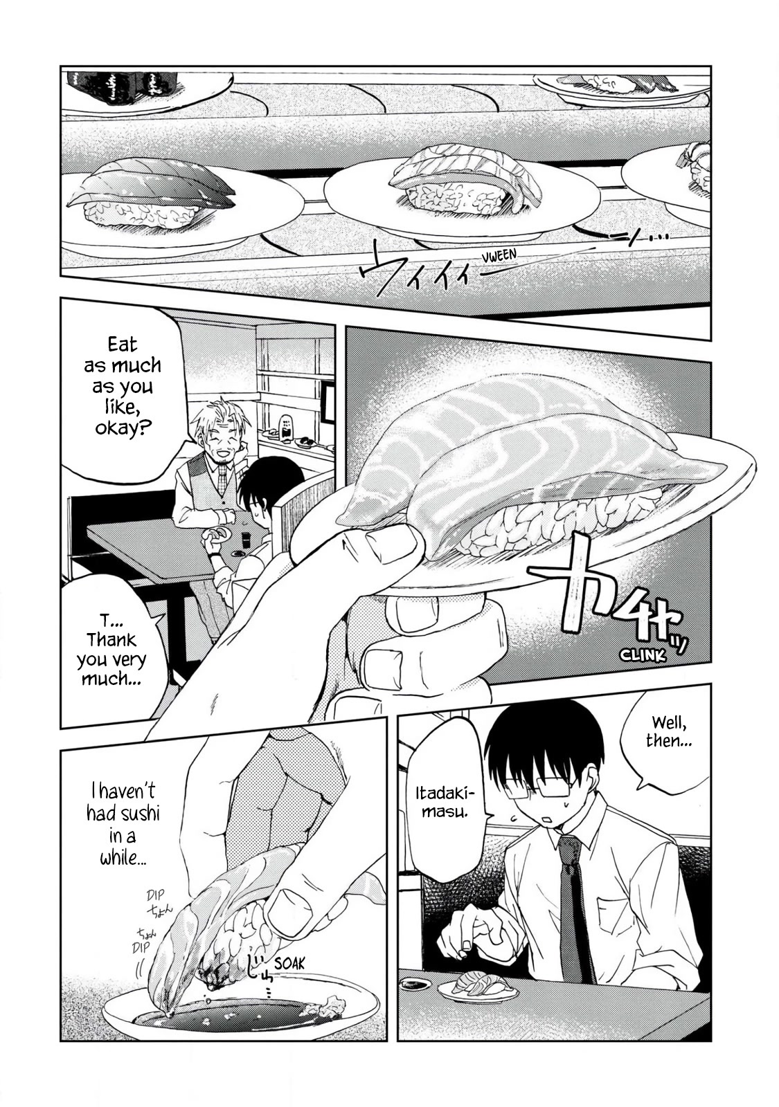 Meshinuma Chapter 51 page 4 - Chapter 51: Conveyor Belt Sushi... Thank You for the Treat