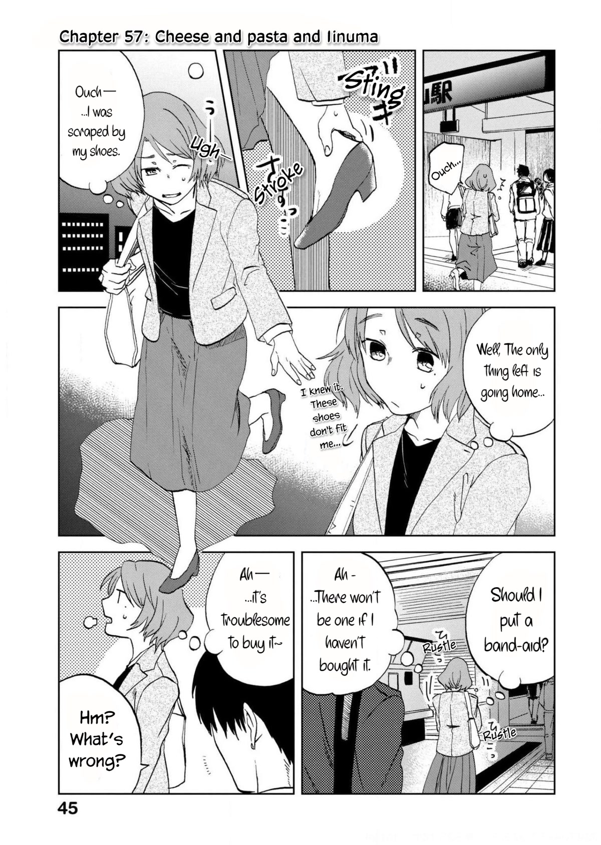 Meshinuma Chapter 57 page 1 - Chapter 57: Cheese and pasta and Iinuma