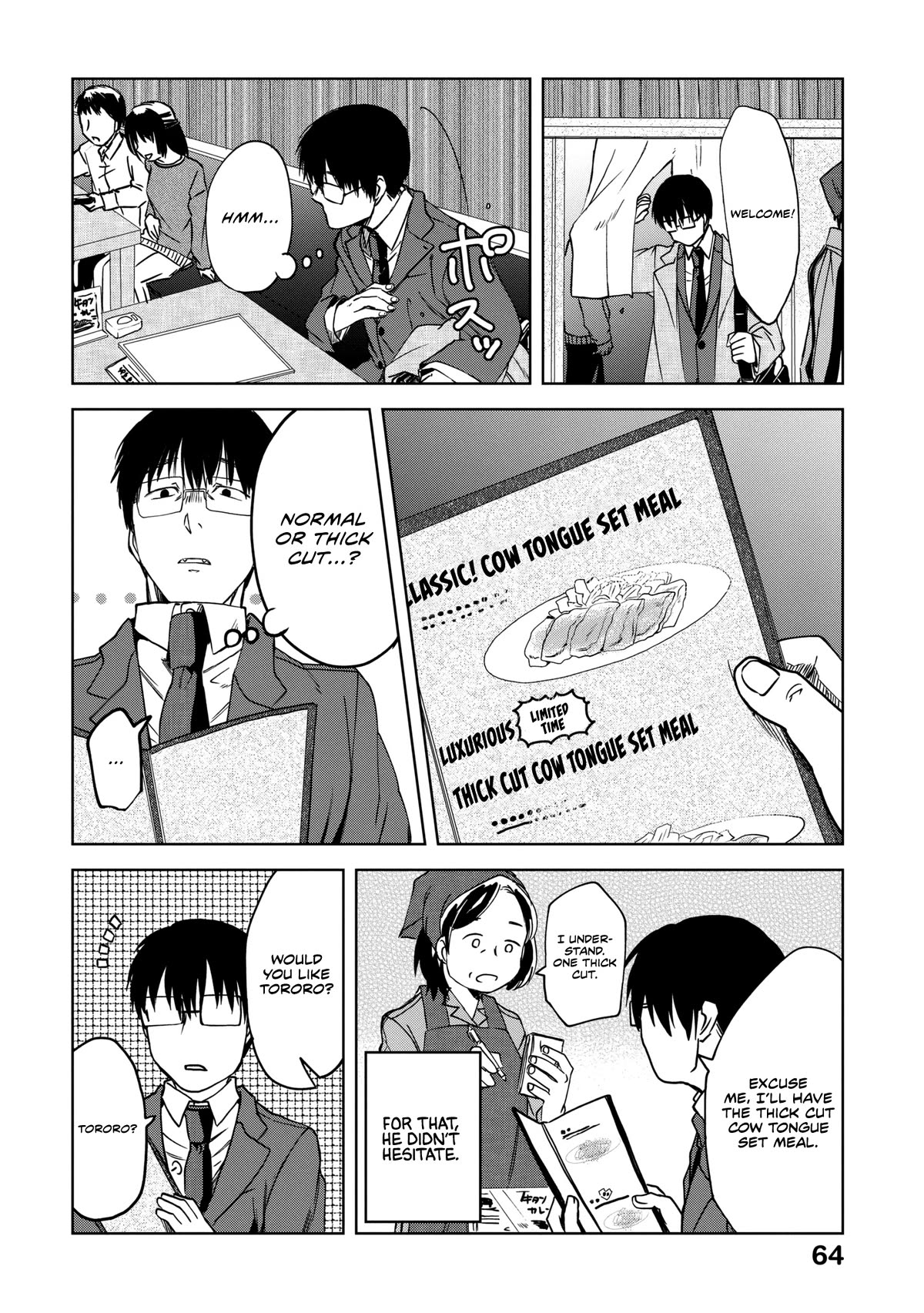 Meshinuma Chapter 59 page 5 - Chapter 59: Sendai, Cow Tongue, I Shall Have That