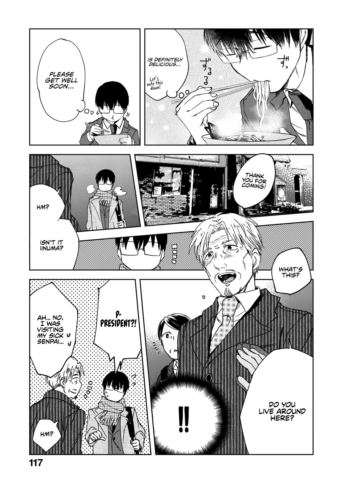 Meshinuma Chapter 65 page 8 - Chapter 65: Senpai’s recommendation... Miso butter ramen