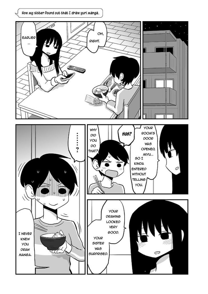 Met My Sister On A Dating Site Chapter 10.9 page 2 - Chapter 10.9 : My Sister Found Out That I Draw Yuri Manga