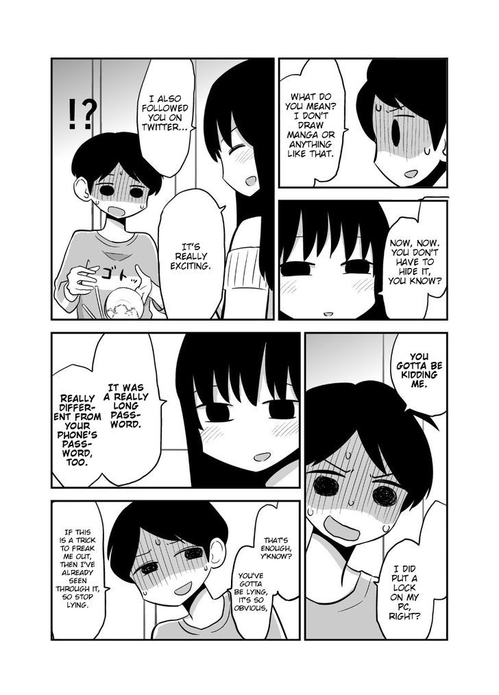Met My Sister On A Dating Site Chapter 10.9 page 3 - Chapter 10.9 : My Sister Found Out That I Draw Yuri Manga