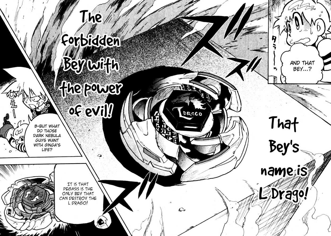 Metal Fight Beyblade Chapter 3 page 13 - Chapter 3 : The Forbidden Bey: L Drago!!