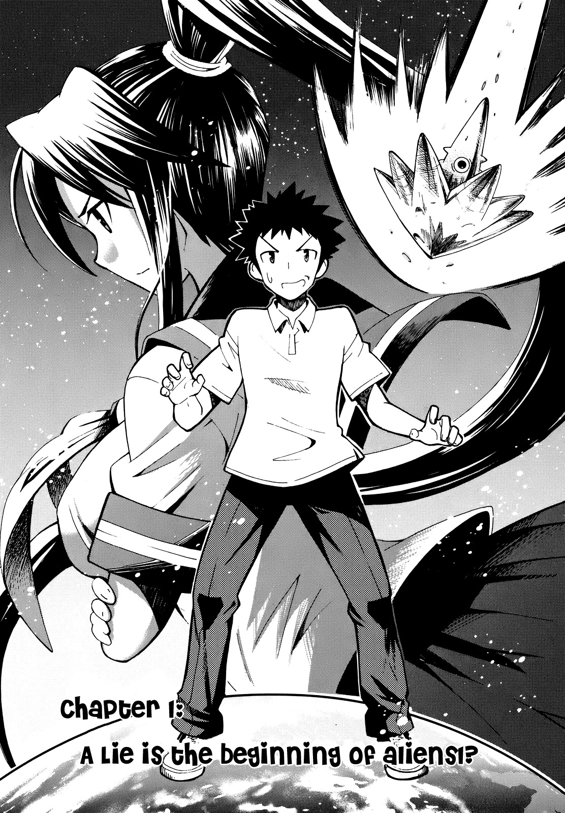 Meteor-san Strike desu! Chapter 1 page 10 - Chapter 1: A Lie is the beginning of aliens1?