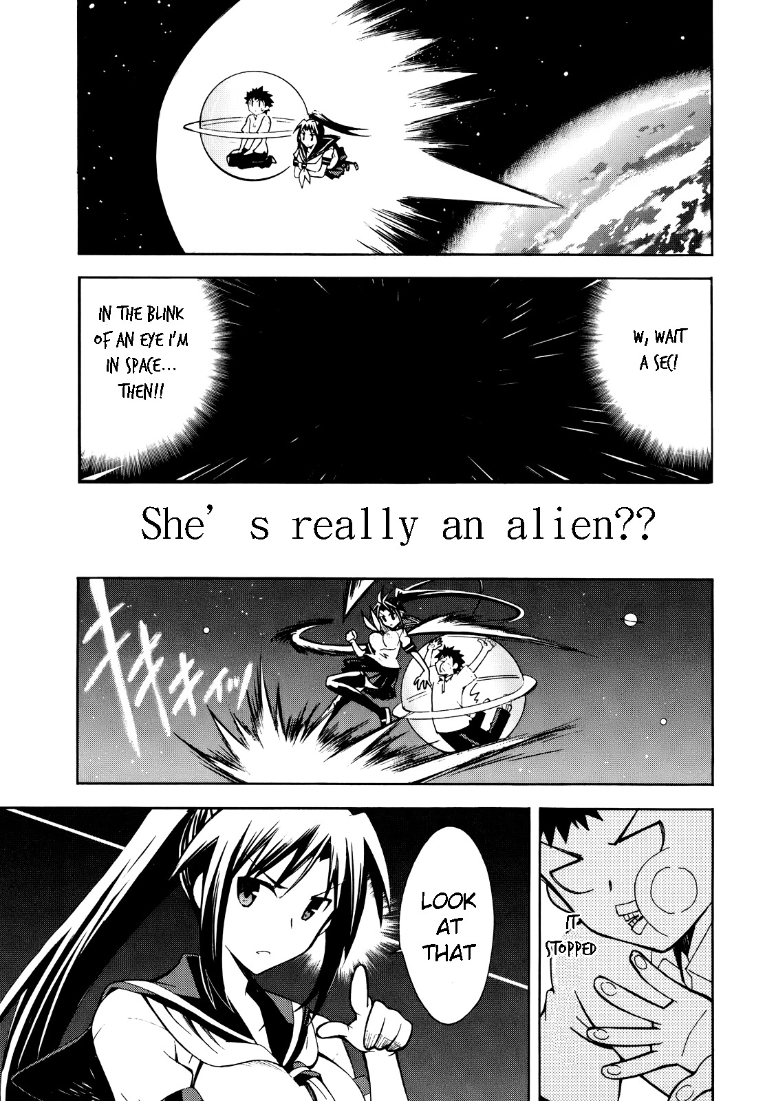Meteor-san Strike desu! Chapter 1 page 28 - Chapter 1: A Lie is the beginning of aliens1?