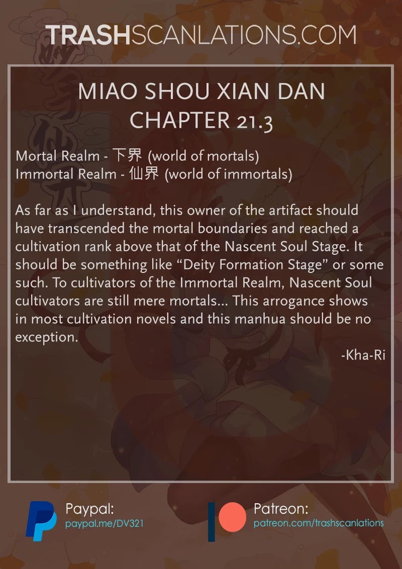 Miao Shou Xian Dan Chapter 21.3 page 7 - Chapter 21.3