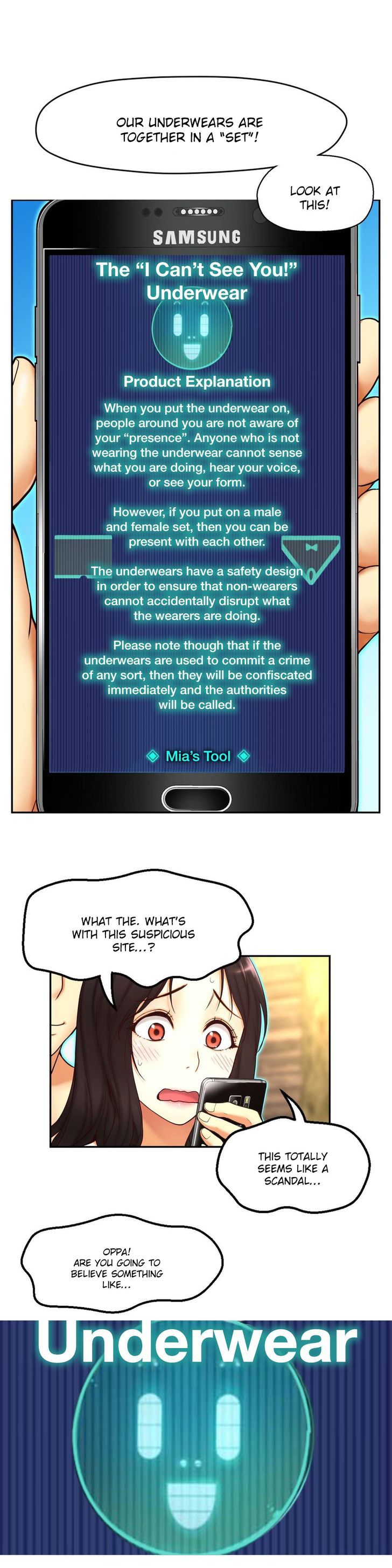 Mia's Tool Chapter 2 page 15 - Chapter 2 : The “I Can't See You!” Underwear (2)