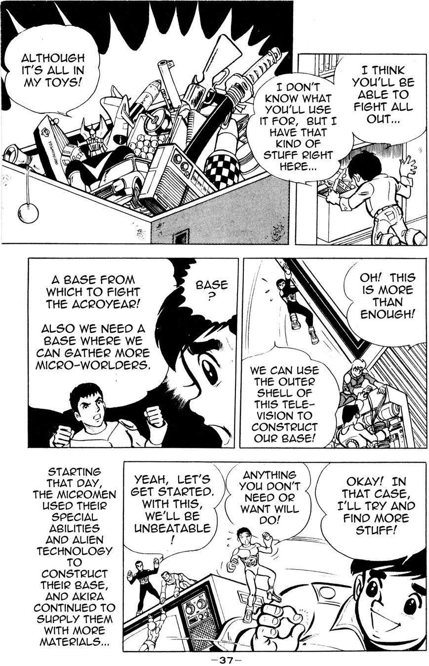 Microman (Moritou Yoshihiro) Chapter 1 page 34 - Chapter 1 : Chapter 1: The Invincible Micro-Base