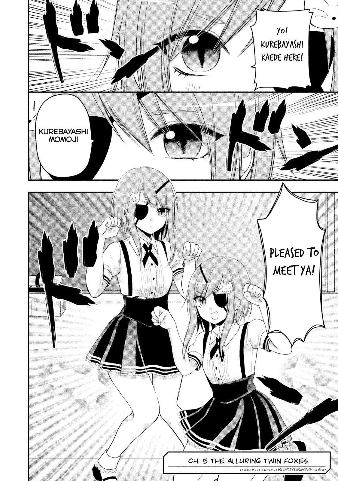 Midarini Midarana Kuroyukihime Online Chapter 5 page 2 - Chapter 5: The Alluring Twin Foxes