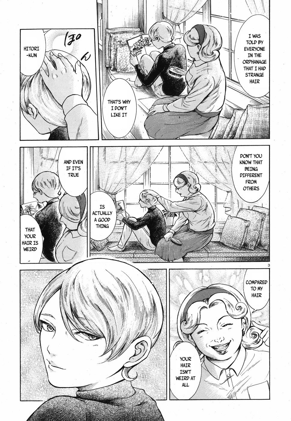 Migi to Dali Chapter 4 page 3 - Chapter 4: The Secret of the Elderly Couple