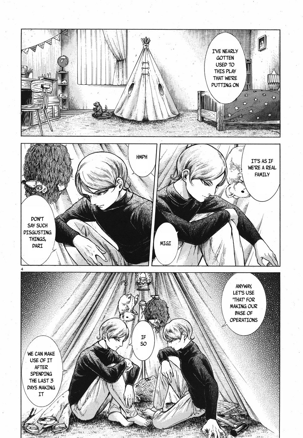 Migi to Dali Chapter 4 page 4 - Chapter 4: The Secret of the Elderly Couple