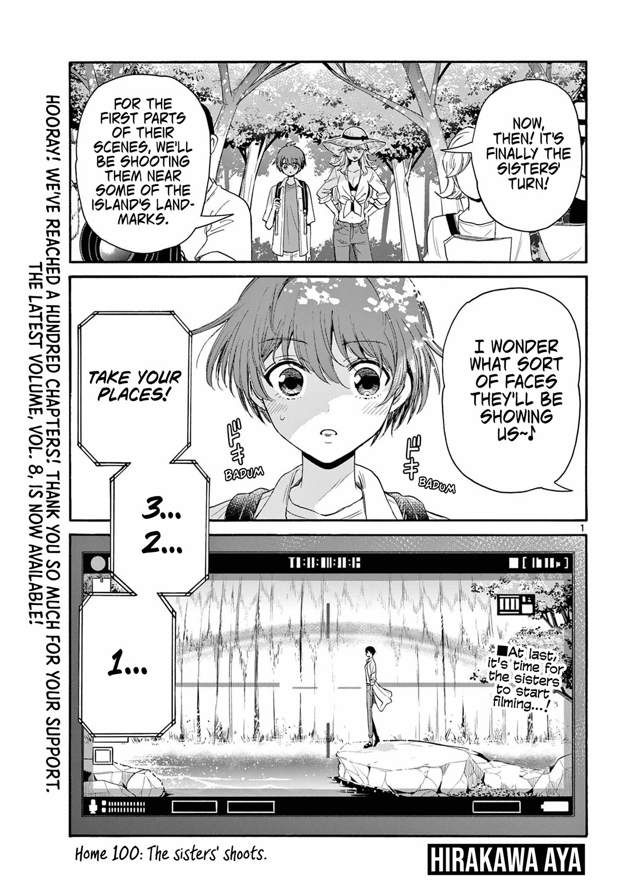 Mikadono Sanshimai wa Angai, Choroi Chapter 100 page 1 - Chapter 100: The sisters' shoots.