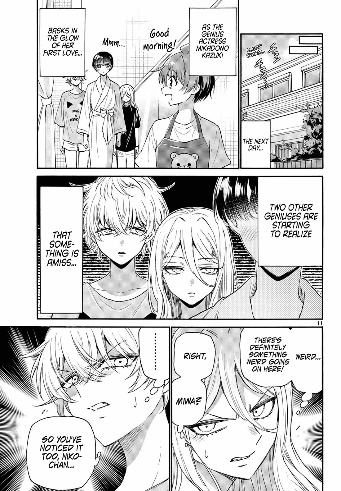 Mikadono Sanshimai wa Angai, Choroi Chapter 112 page 11 - Chapter 112: Kazuki's love.