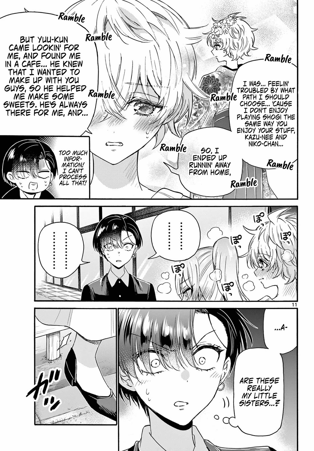 Mikadono Sanshimai wa Angai, Choroi Chapter 115 page 11 - Chapter 115: All three, together.