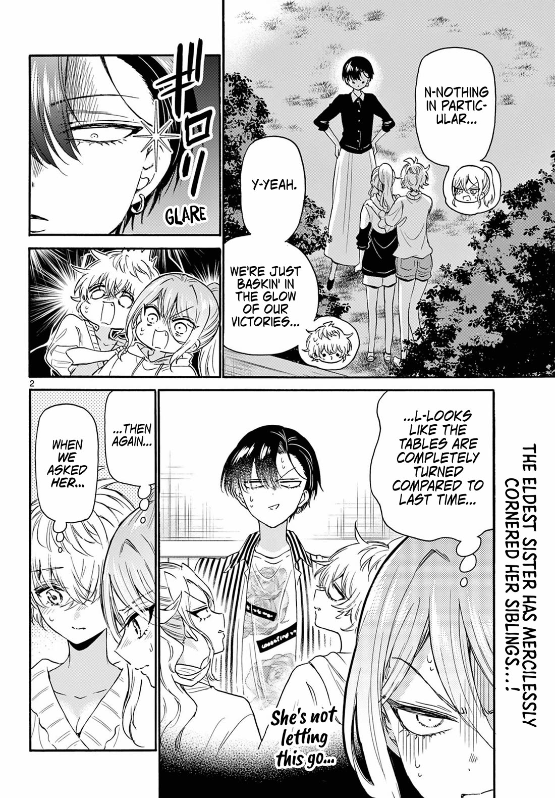 Mikadono Sanshimai wa Angai, Choroi Chapter 115 page 2 - Chapter 115: All three, together.