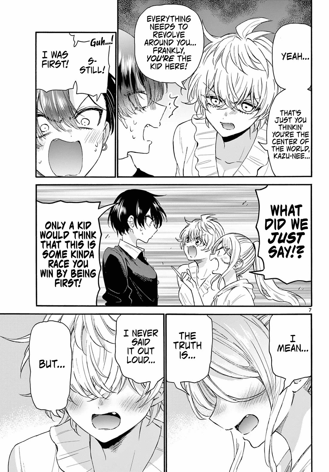 Mikadono Sanshimai wa Angai, Choroi Chapter 115 page 7 - Chapter 115: All three, together.