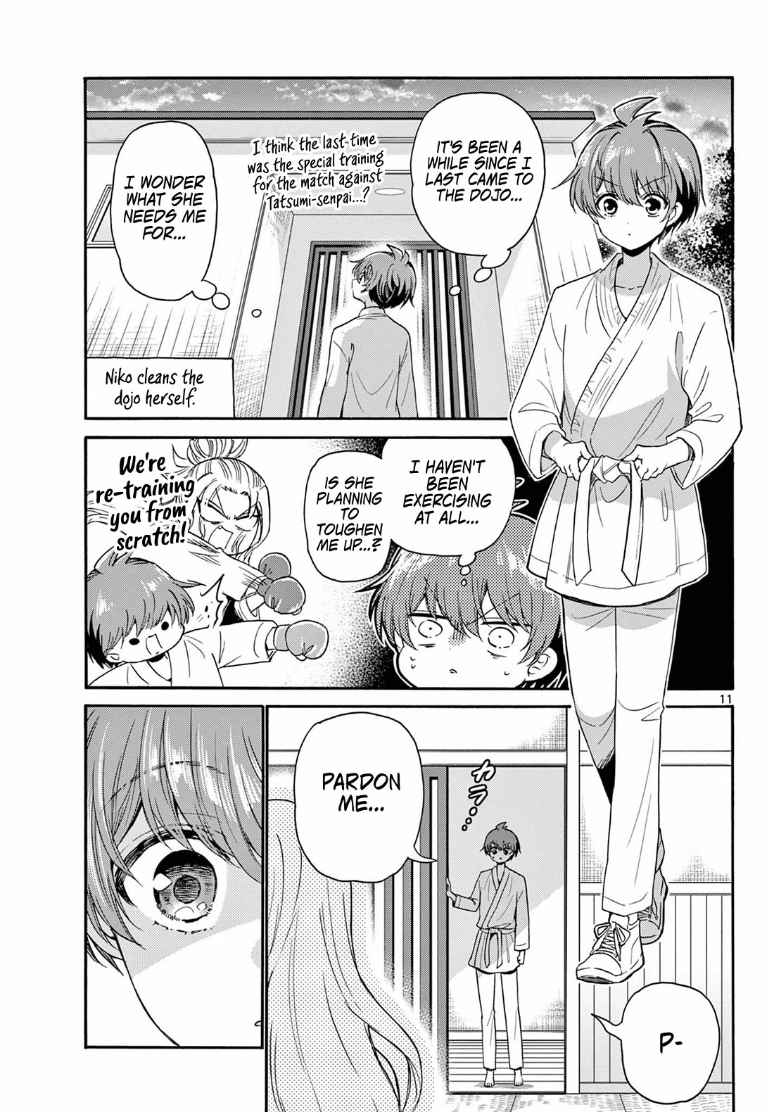 Mikadono Sanshimai wa Angai, Choroi Chapter 116 page 11 - Chapter 116: Niko's assault.