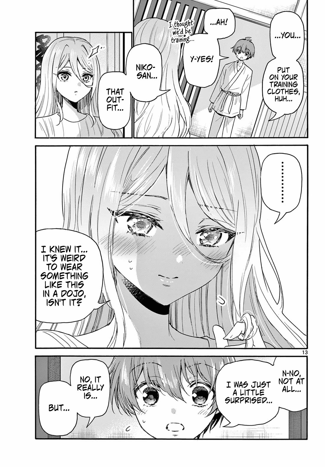 Mikadono Sanshimai wa Angai, Choroi Chapter 116 page 13 - Chapter 116: Niko's assault.