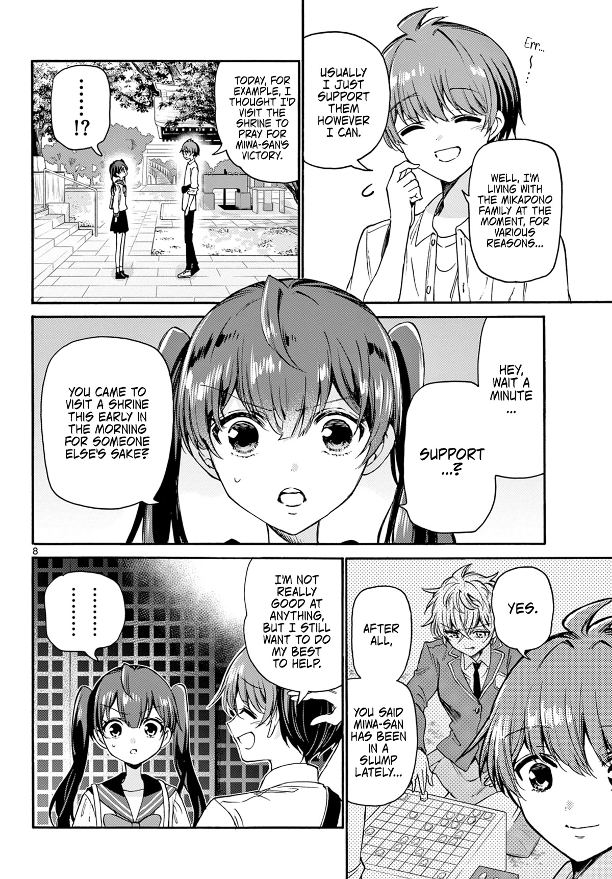 Mikadono Sanshimai wa Angai, Choroi Chapter 38 page 8 - Chapter 38: Shadow of a genius.