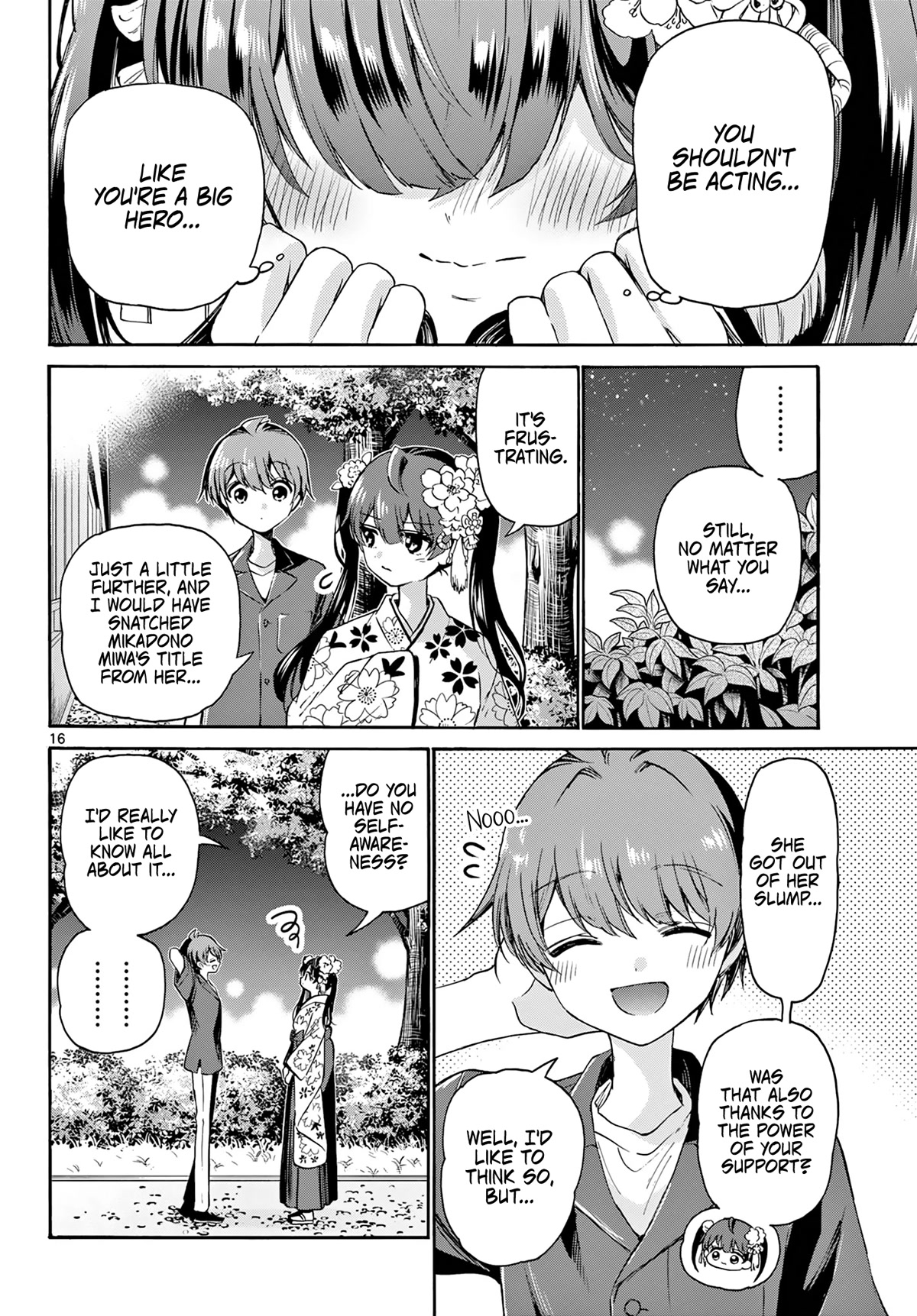 Mikadono Sanshimai wa Angai, Choroi Chapter 46 page 16 - Chapter 46: A protagonist.