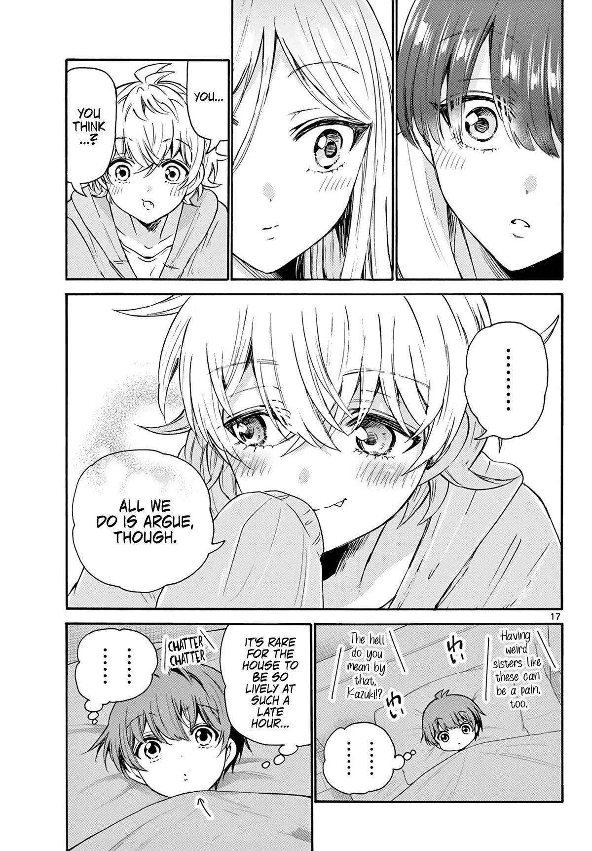 Mikadono Sanshimai wa Angai, Choroi Chapter 50 page 17 - Chapter 50: A night like this, as well.