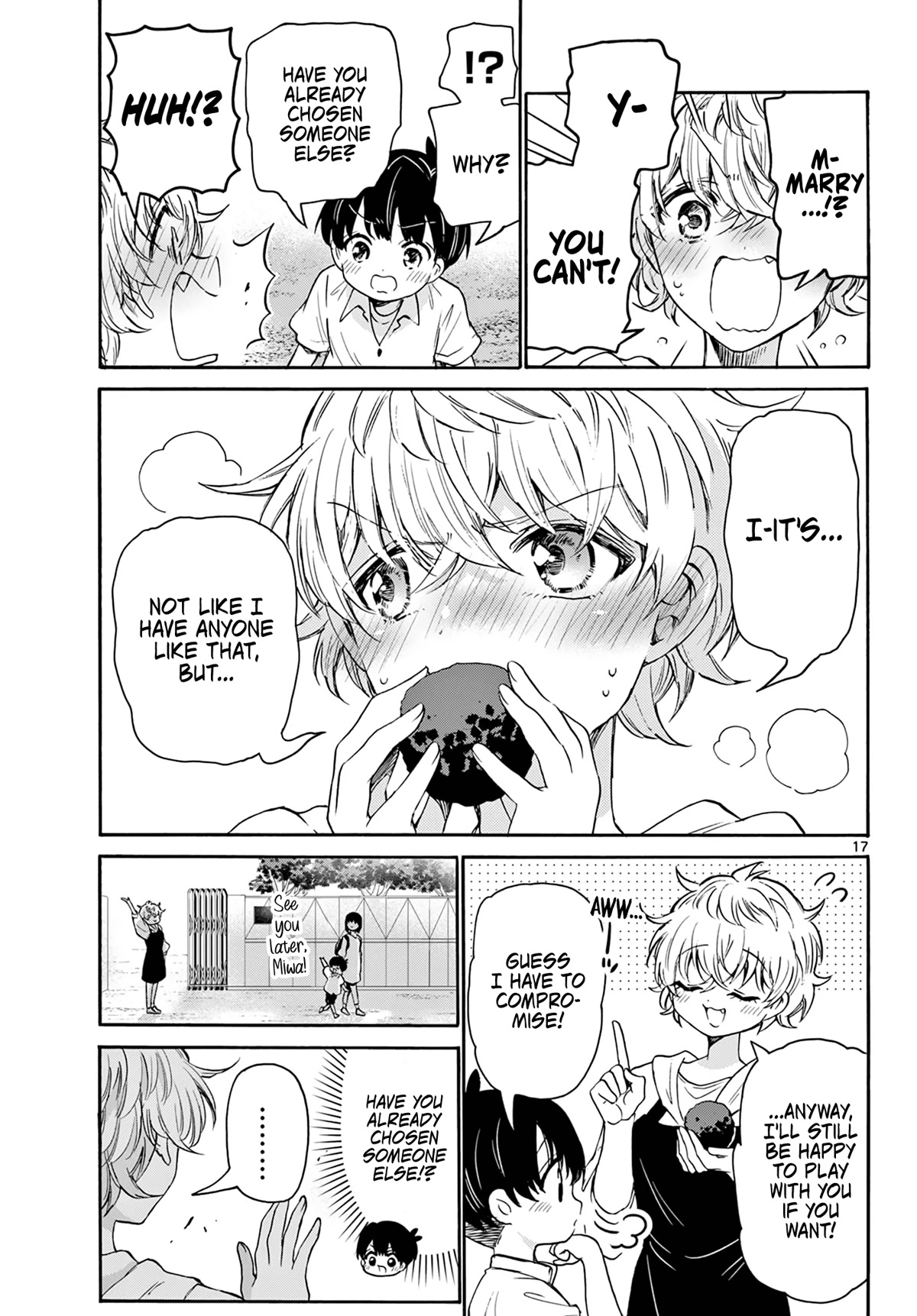 Mikadono Sanshimai wa Angai, Choroi Chapter 63 page 17 - Chapter 63: Miss Miwa, the daycare worker