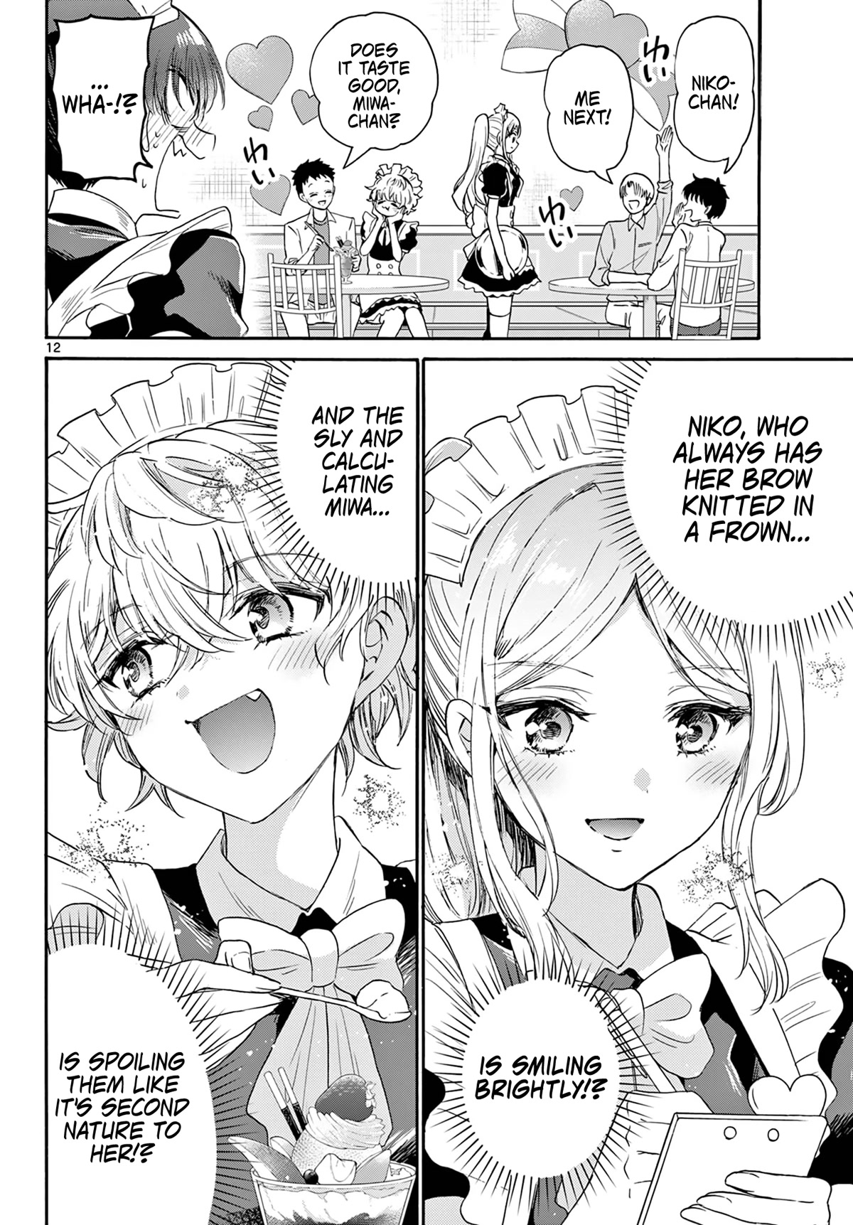 Mikadono Sanshimai wa Angai, Choroi Chapter 64 page 12 - Chapter 64: The soothing three sisters