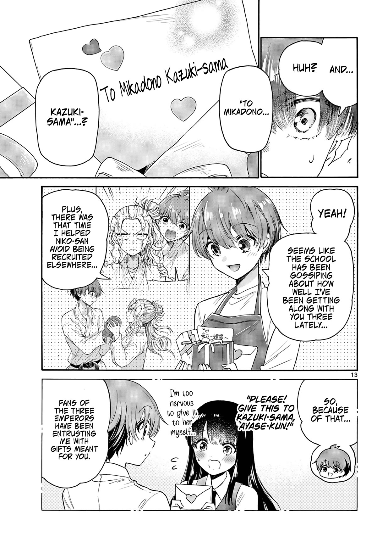 Mikadono Sanshimai wa Angai, Choroi Chapter 68 page 13 - Chapter 68: "Good partner" candidates? ~Resolution~